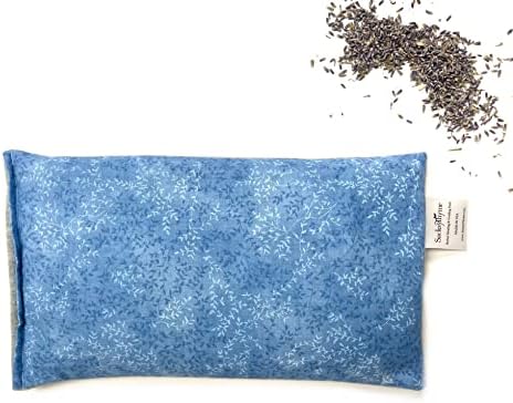 SacksyThyme Microwave Heating Pad for Back, Neck, Menstrual Cramps, Shoulders, Leg Pain Relief - Hot Moist Microwavable Therapy Pack - Flaxseed Hot & Cold Pad Made in USA (Size: 12 x 7) Lavender