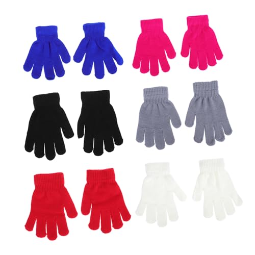 FRCOLOR 6Pairs Winter Gloves Cold Mittens for Boys Lightweight Stylish for Outdoor Activities Like Skiing Snowboarding Durable Warm for Ages