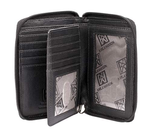 RFID Blocking Wanda Leather Medium Wallet (Black Multi)3