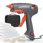 Glue Gun, 200W Industrial Hot Glue Gun, 60s Fast Heat Up Hot Melt Glue Gun, On/Off Function, Glue Guns with 30 x 11mm Glue Sticks & Case, Glue Gun for Crafting, DIY, Home & Office Repair (Orange)