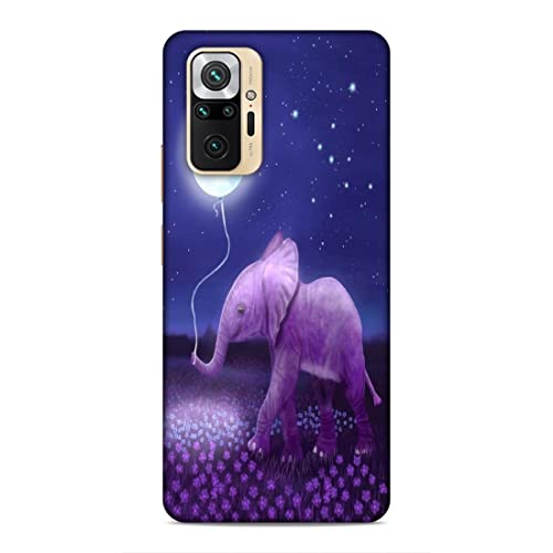 Image of Printed Mobile Back Hard Case Cover for Xiaomi Redmi Note 10 Pro Max | Animal Love, Cute Baby Elephant, Moon Balloon, Night Love -2200