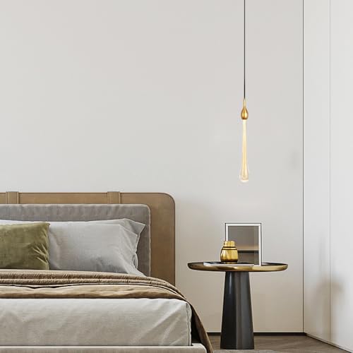 Luces de suspensión LED de 12 W con pantalla de cristal artesanal 8