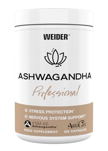 Weider Ashwagandha Professional - KSM-66 Ashwagandha mit AstraGin für Stressabbau & Vitalität - 120 Kapseln
