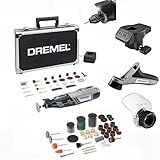 inklusive 35 DREMEL Zubehörteile, DREMEL Präzisionshandgriff, DREMEL Modellierungstisch, DREMEL Schutzhaubenvorsatz, DREMEL Aluminium-Aufbewahrungskoffer und 105-tlg. SILVERLINE Zubehörset