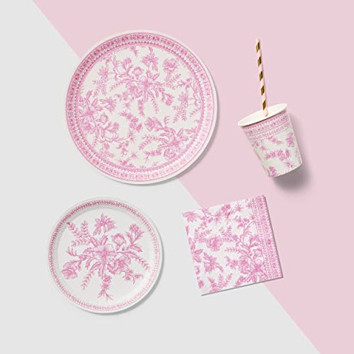 Coterie Pink Toile Large Plates (10 Per Pack) #TOP4