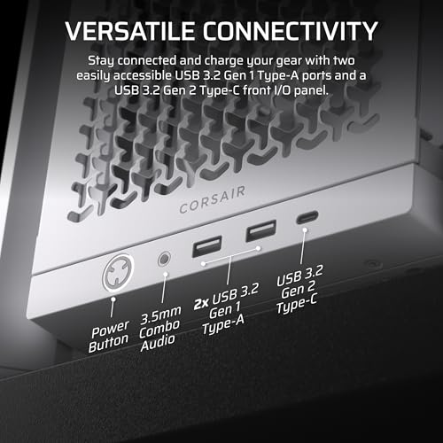CORSAIR 4000D RS Frame Modular High Airflow Mid-Tower PC Case – 3X CORSAIR RS Fans – InfiniRail™ Fan Mounting System – Fits Multiple 360mm Radiators – Reverse Connector Motherboard Compatible – White - image 8