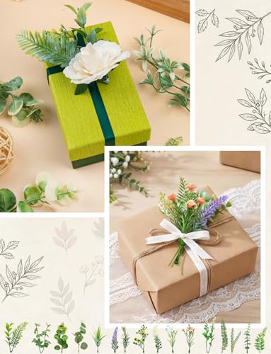 Guirnaldas de flores artificiales con hojas verdes para decorar bodas y ramos de bebé en casa 5