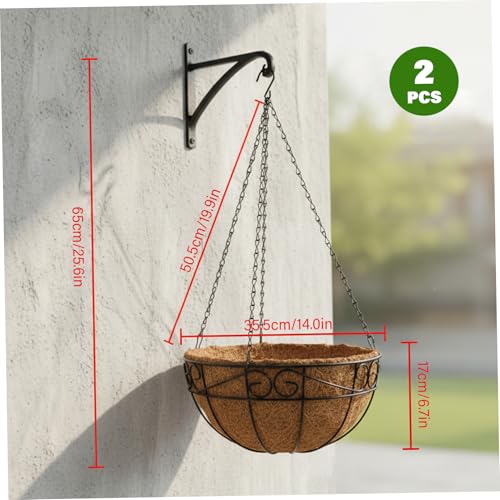 Pots suspendus d'extérieur pour balcon et véranda avec chaîne en métal
