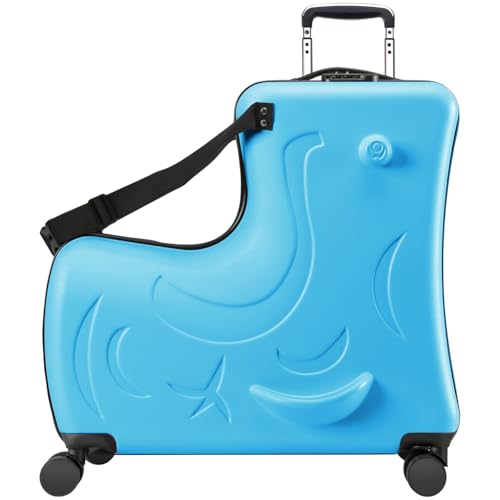 Hardside Ride on Kids Luggage with 4 Spinner Wheels for Girls and...