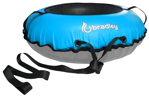Bradley Snow Tubes: 50 inch Heavy Duty Inflatable Sledding Tubes for Adults - Towable Snow Fun! Best Snow Tubes for Sledding Adventure - Made in The USA!
