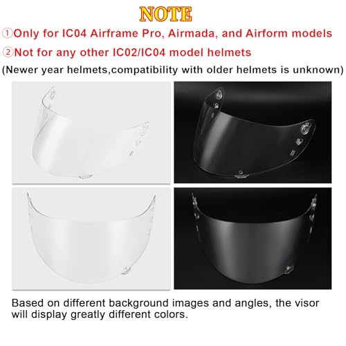 Image of PSLER Shatterproof Helmet Visor for Airform Airmada Airframe,Transparent