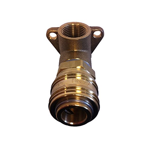 Preisvergleich Produktbild Druckluft Messing Wanddose SET 1 Kupplung