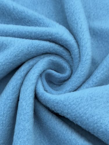 EOVEA - Polar Fleece Fabric by the Yard Soft Anti-Pill Warm & Cozy Material for Blankets Clothing Crafts Pet Beds & DIY Sewing 60 Wide Solid (Turquoise 1/2 Yard)