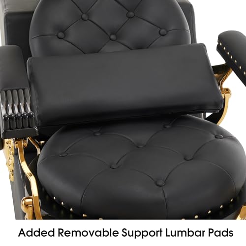 BarberPub-Backwash-Shampoo-Station-Chair-Retro-Adjustable-Porcelain-Ceramic-Hair-Wash-Bowl-Unit-Station-Shampoo-Barber-Chair-with-Vacuum-Breaker-for-Spa-Beauty-Salon-8610-BlackGold