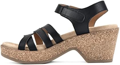 WHITE MOUNTAIN Shoes Conquer Women's Platform Sandal, Black/Burn/Smooth, 8 M | Image 2