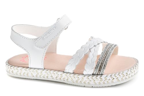 Sandale fille Pablosky Pepa 450000 en cuir blanc pour enfant