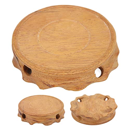 Vvikizy Elegante Base de Madera Tallada Retro, Soporte de Pedestal de Tetera Pequeño Soporte de Exhibición Brillante Base de Tetera de Madera para Bonsai, Teteras y Madera (Green /