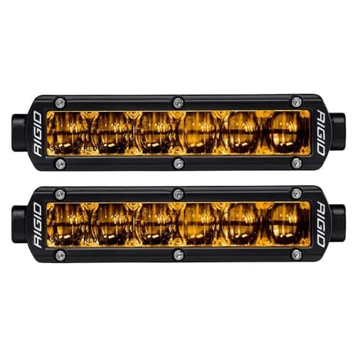 RIGID INDUSTRIES SR-Series DOT/SAE J583 6 Inch Selective Yellow LED Fog Light Pair For Auto