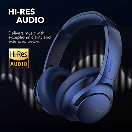 Image of Soundcore Life Q20 Hybrid Active Noise Cancelling Wireless Bluetooth Headphones Over Ear with 40H Playtime, Hi-Res Audio, Deep Bass, Memory Foam Ear Cups and Headband (Renewed)
