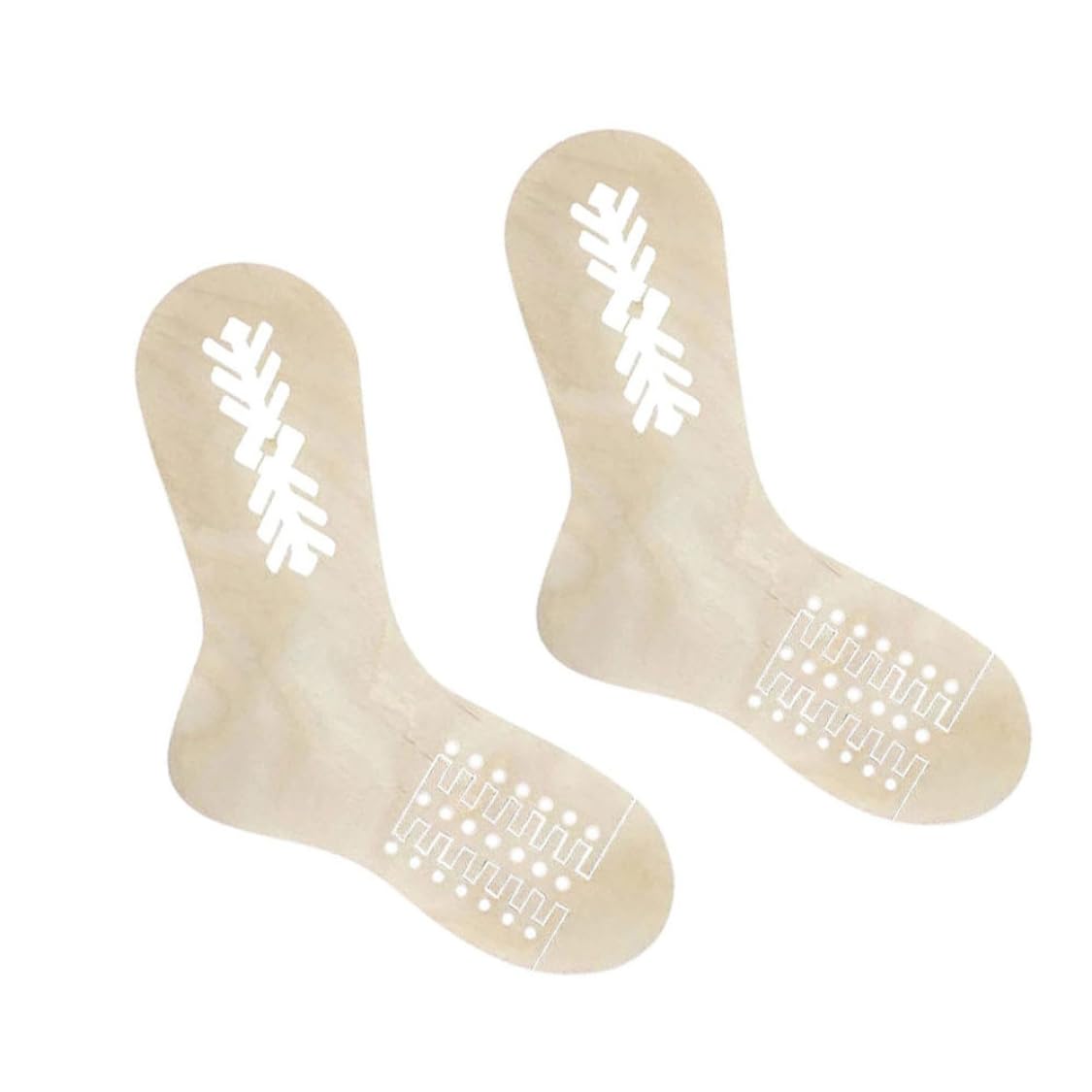 Sock Blockers, 1-Pair Adjustable Wood Knitted Sock Stretchers Stripes Style