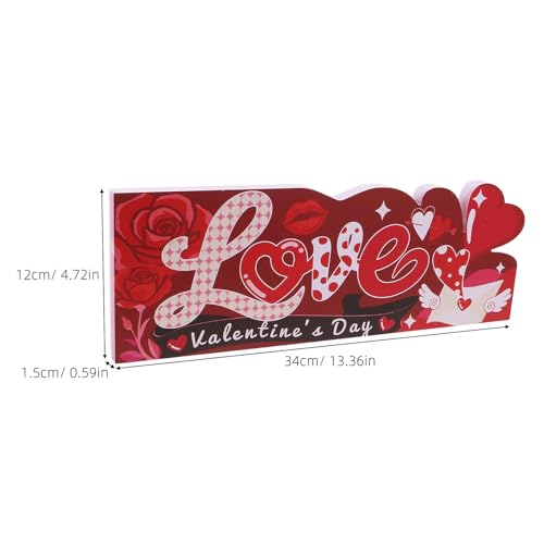 Decoración de mesa reversible para San Valentín y San Patricio, adorno rústico portátil 3
