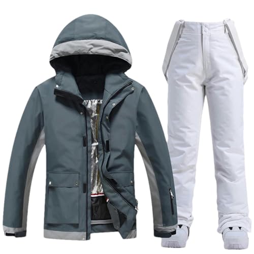 GaoLeAve Conjunto de roupas femininas de esqui, roupas de snowboard, jaquetas e calças de esqui, rou