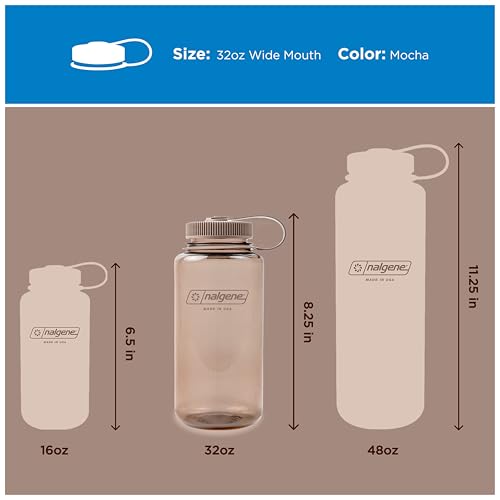 Image of Nalgene 32 oz Wide Mouth Water Bottle | BPA-Free, Durable & Leak Proof, Lightweight Bottle for Hiking & Gym, Work & Travel