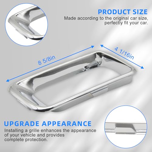 Image of JINCHEN 7pcs Grill Mesh Inserts Clip-on Compatible with Jeep Compass 2011-2016, Front Grill Inserts Grille Cover Frame Trims (Chrome)