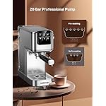 20 Bar Espresso Coffee Machine with Rapid Cold Brew Technology, Milk Frother, Touch Screen Control, Compact Water Tank, Ideal for Lattes, Cappuccinos, Americano, Home & Office Use, Stainless Steel - Image 2