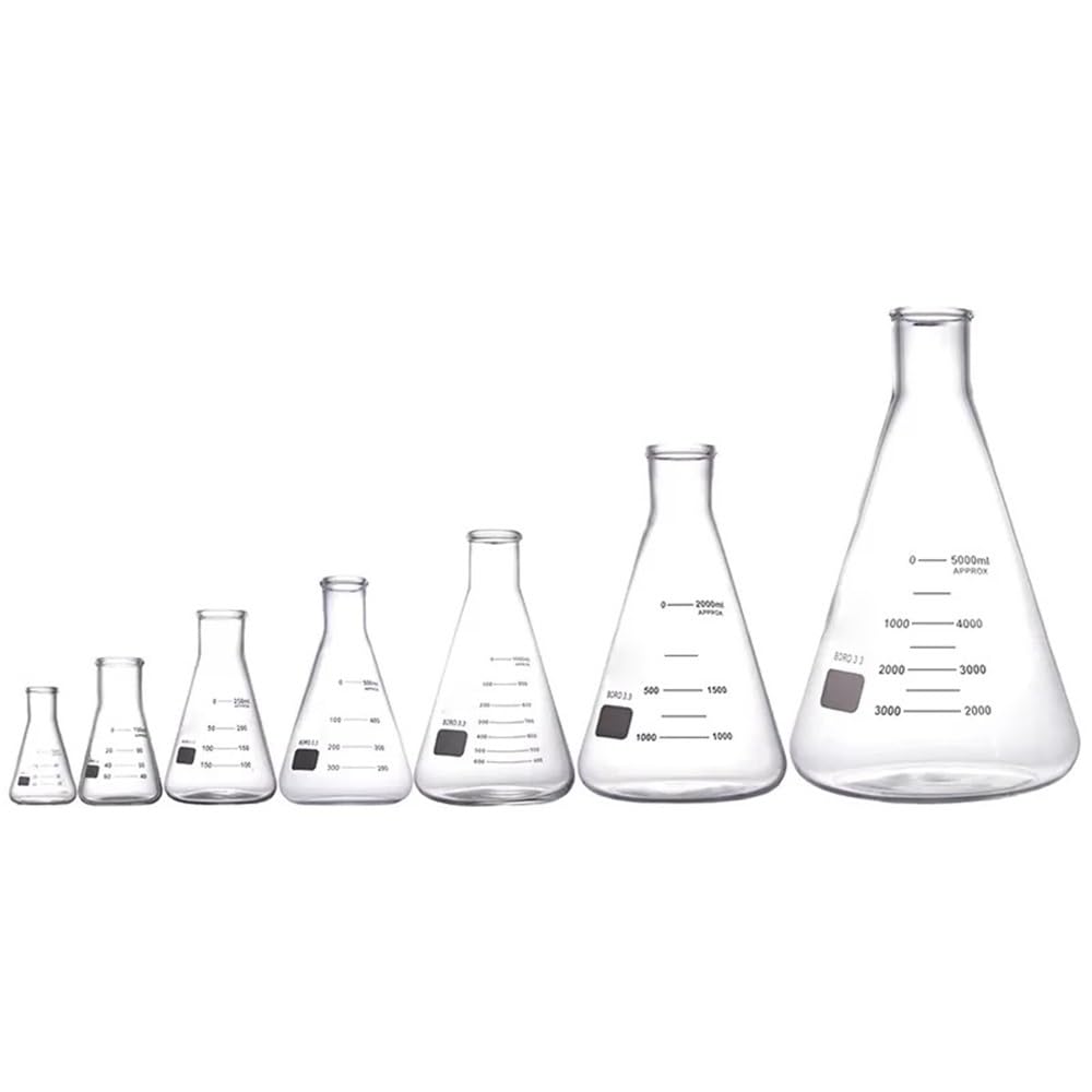 Matraz Erlenmeyer de cuello cónico de 10-5000 ml for uso experimental.(200ml)