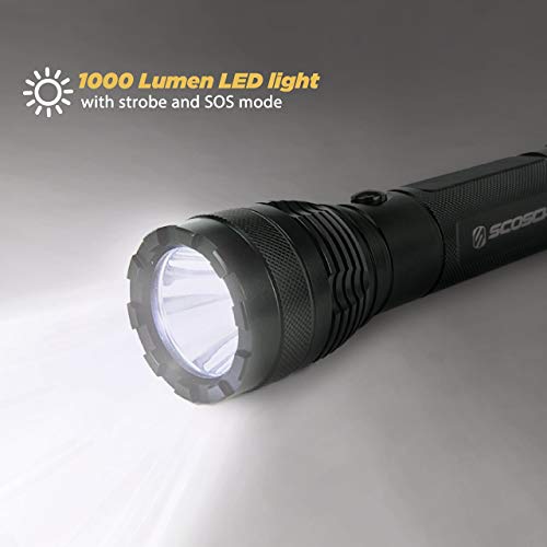 Image of SCOSCHE PBJF400 PowerUp 300 Portable Torch Lumen Flashlight and Car Jump Starter, Battery Booster for Automobiles