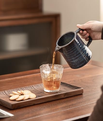 Image of Pour Over Coffee Maker,Ceramic Coffee Maker With 40 pcs Paper Filter,15oz /450ml Pour Over Coffee Dripper (Starry Blue, V02)
