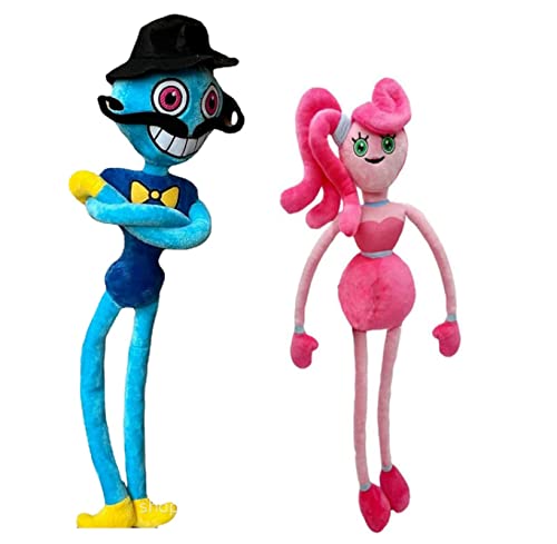 15.7"ポピーマミー&パパロングレッグぬいぐるみ、2022年新しいモンスターホラーぬいぐるみ、マミー&パパロングレッグポピープレイタイム、ソフトぬいぐるみ枕人形、子供向け大人ゲームファンギフト(2PC)