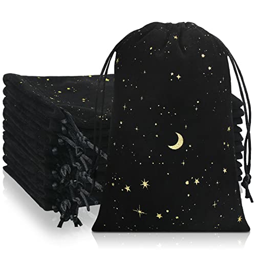 Hillban 30 Pcs Black Velvet Bags