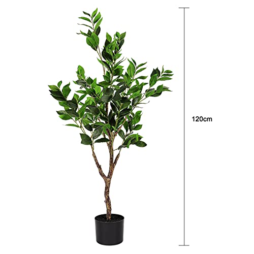 Yoleo 4Ft Artificial Bay Laurel Tree Fake Bay Plant With Lifelike Leaves Faux Laurel Plant For Living Room Bedroom Balcony Corner Office Decor #TOP5