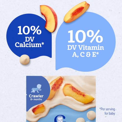 Image of Gerber Baby Snacks Yogurt Melts, Peach, 1 Ounce (Pack of 7)