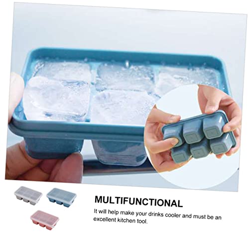 Molde para hielo de silicona 3 piezas con tapa miniatura 6