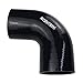 Ronteix 90 Degree Elbow Silicone Hose Coupler ID 4 Inch Turbo Intercooler Intake Piping Hose (4.0''(102MM), BLACK)