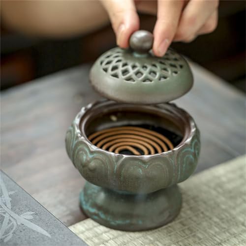 Brûleur d'encens en céramique anti odeur purification maison