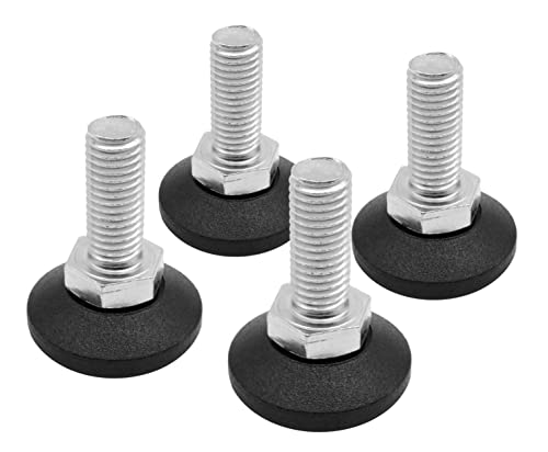 Design61 4 tornillos de ajuste de 38 mm de diámetro con tornillo de ajuste galvanizado M12 x 30 mm (pie giratorio) Cover