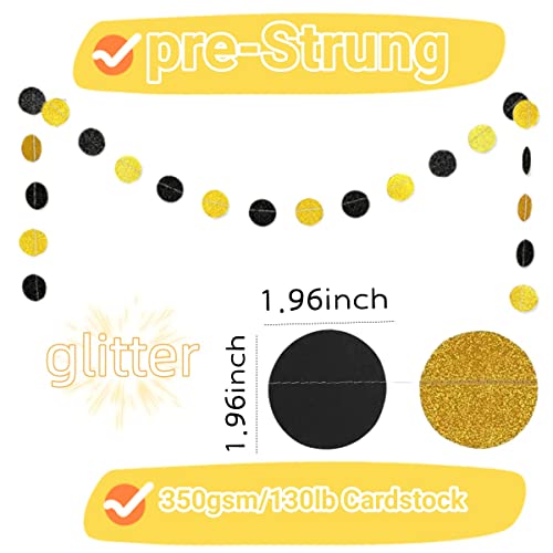 Glitter We Missed You So Much Banner+2m Paper Circle Dots Hanging Garland Kit+10pcs Balloons Paper Banner Bunting Patriotic Returning Back Decorations Party Decorations Photobooth Backdrop - Image 3