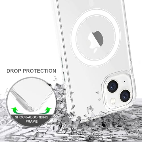 Image of FanTEK Phone Case Compatible with iPhone 13 & iPhone 14 6.1 Inch, Magnetic CaseClear Protective Bumper Hard Back Cover