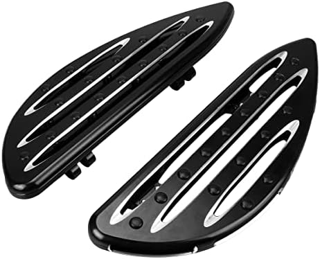NBOMOTO Front Floorboards Foot Peg Passenger Pegs Black For Harley Touring 1984-2017