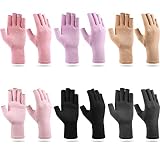 Haysandy 6 Pairs Arthritis Compression Gloves Relieve Muscle Pain Fingerless Gloves Bulk Typing Glov