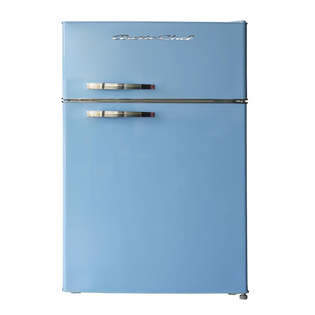ARCTIC CHEF RFR1055-BLUE, Retro 2 Door Apartment Size Refrigerator with Freezer, 10, Blue, cu ft on Fridge.com