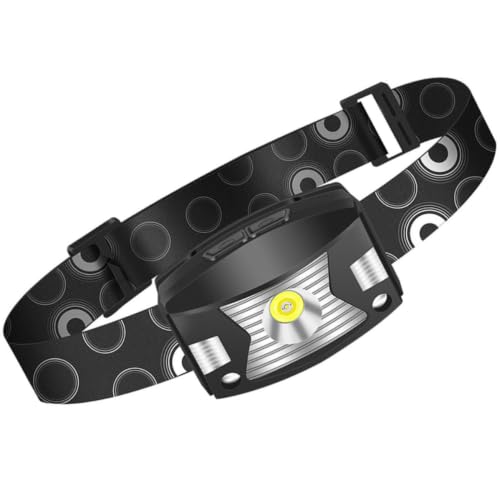 Linterna frontal SECFOU con sensor de movimiento y chasis de ABS resistente con carga USB