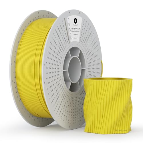 kexcelled Matte PETG Filament, 1.75mm +/- 0.03mm, 1kg, Golden Wheat Yellow