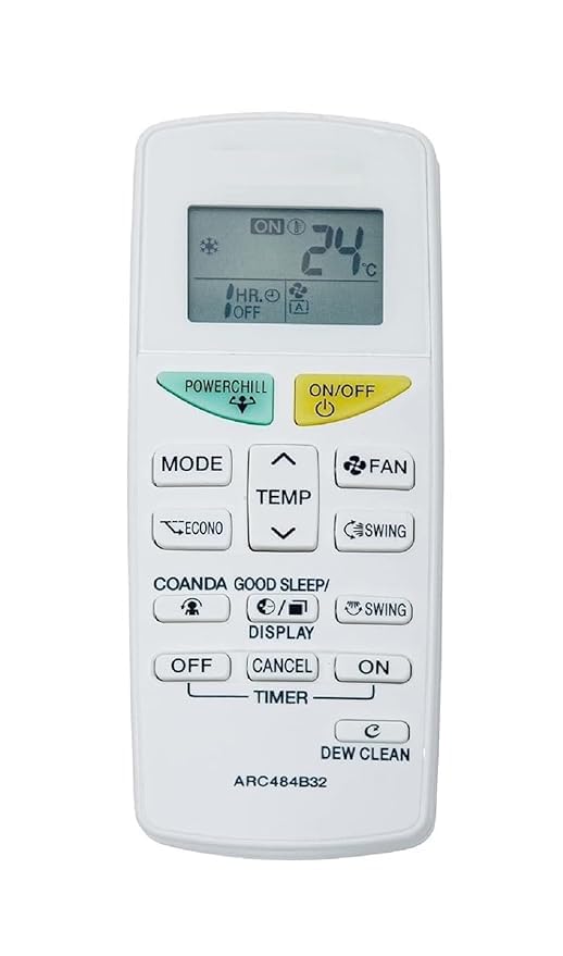 AC Remote Compatible for Daikin Split Inverter Ac Remote 1.5 Ton 5 Star, (Model No. FTKM50U, 2022) White, Remote Serial No. ARC484B32 Dew Clean Function (B0D28ZWRZ6) Amazon Price History, Amazon Price Tracker