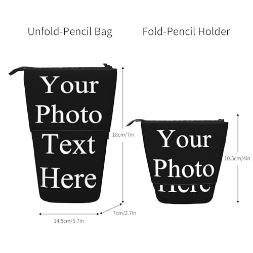 Estuche de lápices personalizado para niñas y niños, estuche telescópico personalizado para lápices, bolsas de cosméticos, organizador de escritorio para adultos, suministros escolares y de oficina - imagen 4