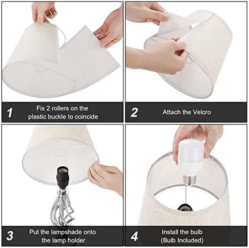 Aooshine Touch Table Lamps Set of 2, Bedside Lamp with USB-C USB-A Ports, Bedroom Lamps with Beige Shade and Spiral Cage Design Base, 3 Way Dimmable Table Lamp for Bedroom Living Room and Hotel